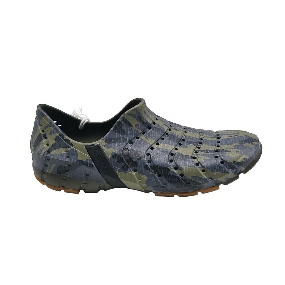 Sperry Water Strider Clog Mens‎ Olive Green Camo Sandal Slip On Comfort Size 7
